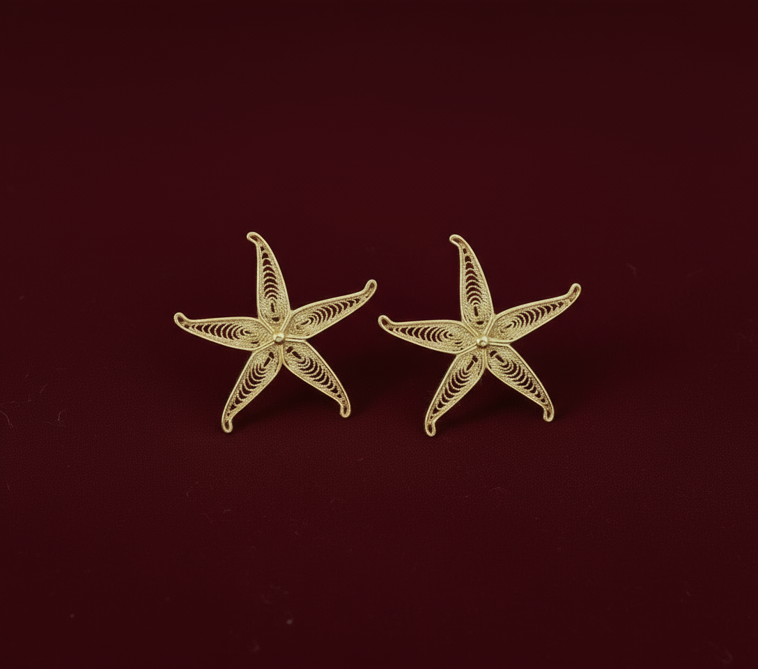 Aretes Estrella de Mar Filigrana